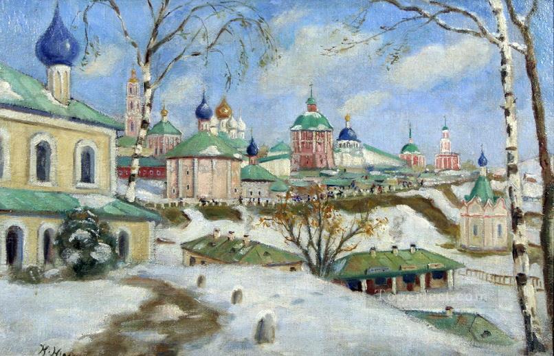 the procession on the slopes Konstantin Yuon Oil Paintings